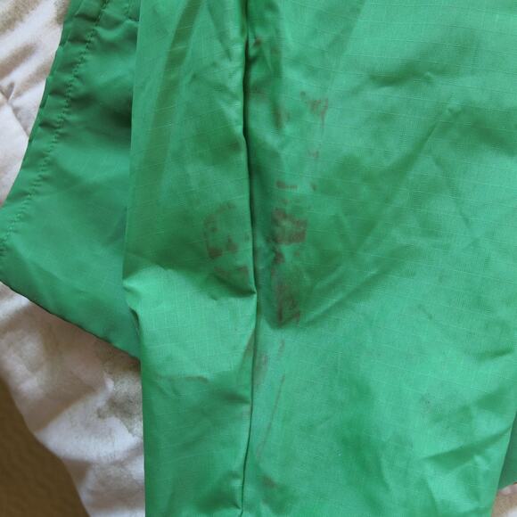 VINTAGE 1970's Steven Barry Jumpsuit Size M Elastic Waist Pockets Nylon Green - Picture 10 of 14